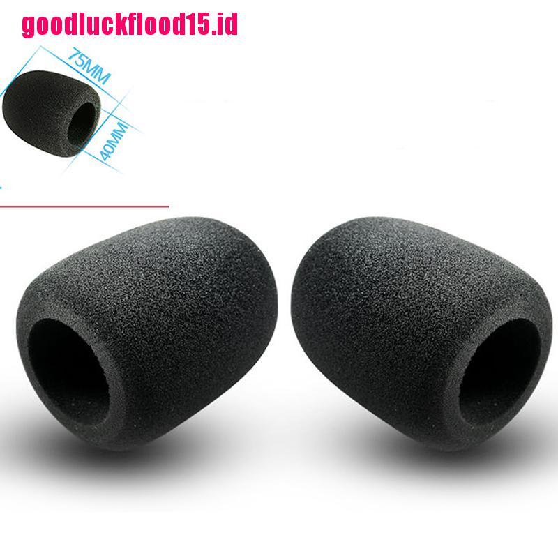 (LUCKID) 2pcs Cover Pelindung Mic Studio Bahan Busa Warna Hitam