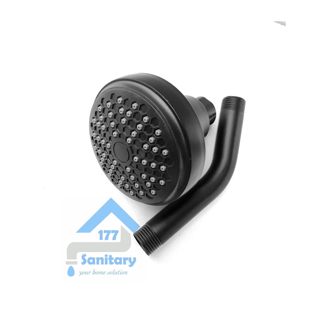 Wall Shower tembok Plastik murah HITAM WS215-Shower tanam tembok BLACK 8cm murah mini semprotan sprayer /G69