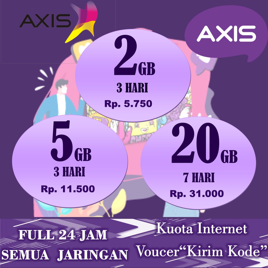 Isi Ulang Kuota Intermet Paket Data Voucher Aigo Axis 2gb 5gb Masa Aktif 3 Hari 20gb 7 Hari Shopee Indonesia