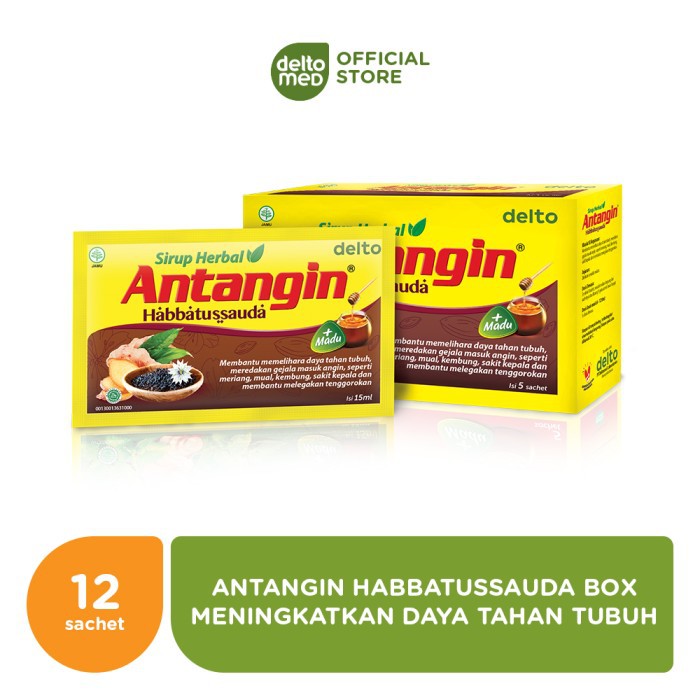 Antangin Habbatussauda Sirup Herbal Box (12 sachet)