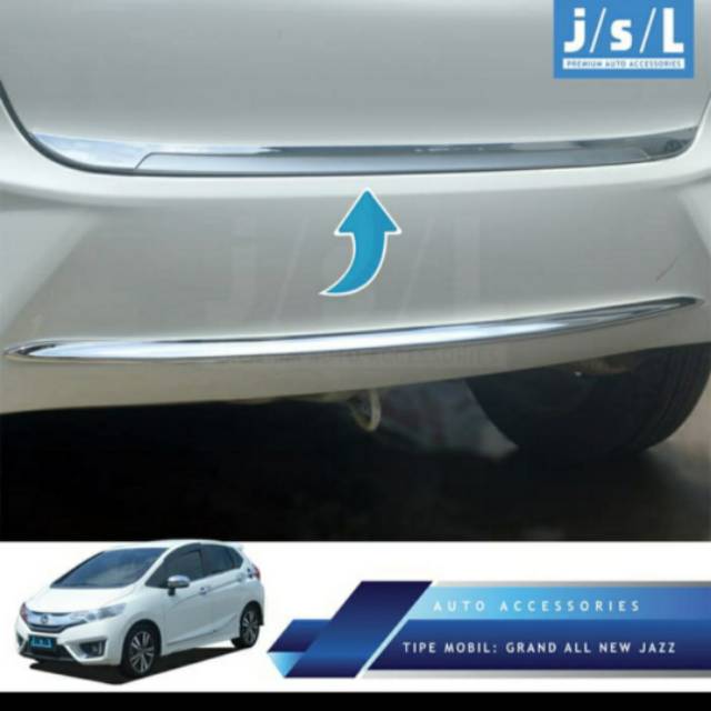 List pintu belakang Grand all new Jazz chrome / rear door trim chrome jsl