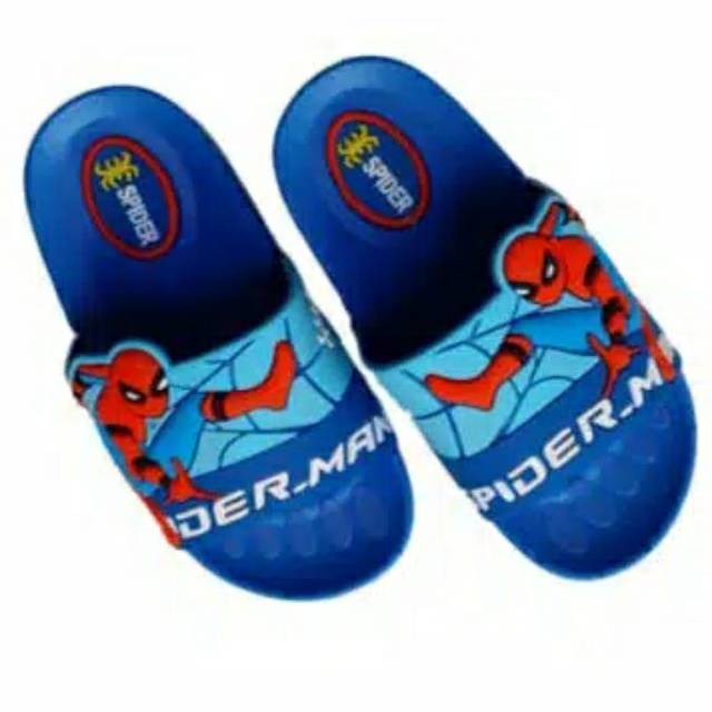 gos SANDAL SPIDERMAN Sandal Anak Selop Karet Import Berkualitas 1-8 Tahun