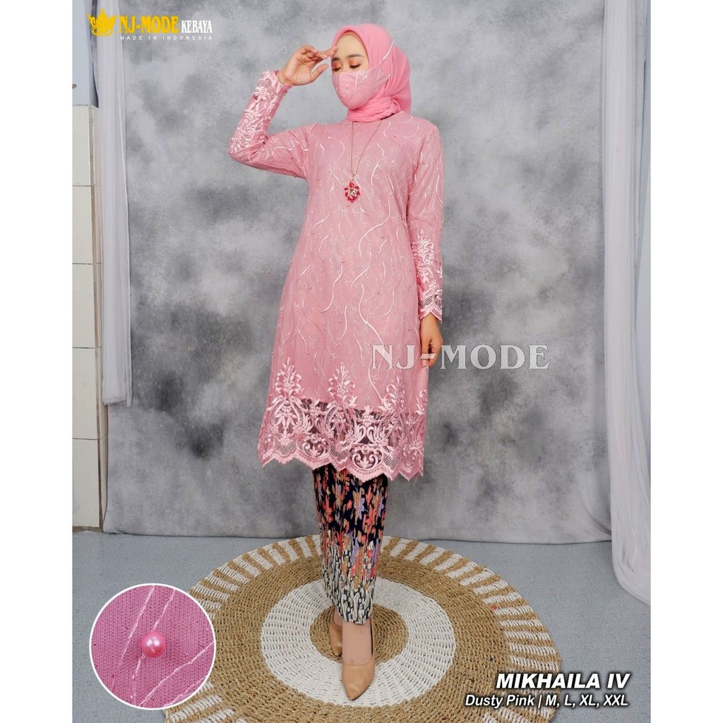 BJM&gt; KEBAYA TUNIK MIKHAILA - OUTFIT KONDANGAN - KEBAYA PESTA DAN WISUDA CANTIK - BAJU KEBAYA OOTD