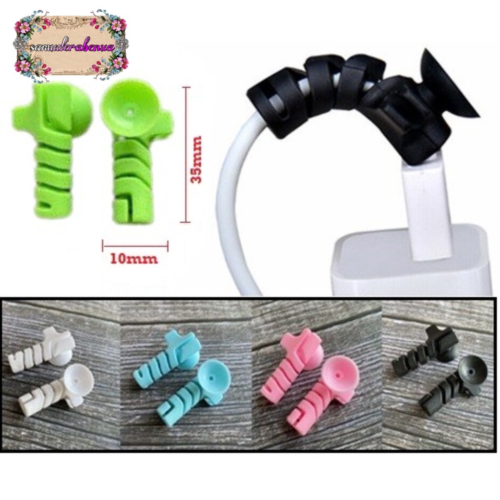 Cable Protector Spiral / Pelindung Kabel charger BISA DI TEMPEL DINDING - PROTERCTOR UJUNG KABEL SB2932