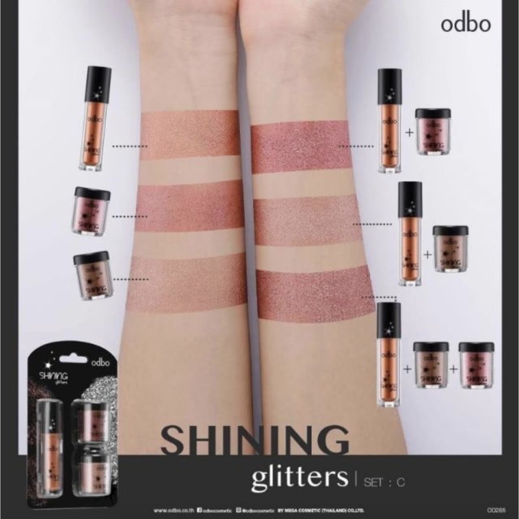 ODBO Shining Glitters Loose Eyeshadow #OD285 Thailand / Metalic Glitter Satin / Eye Shadow Tabur