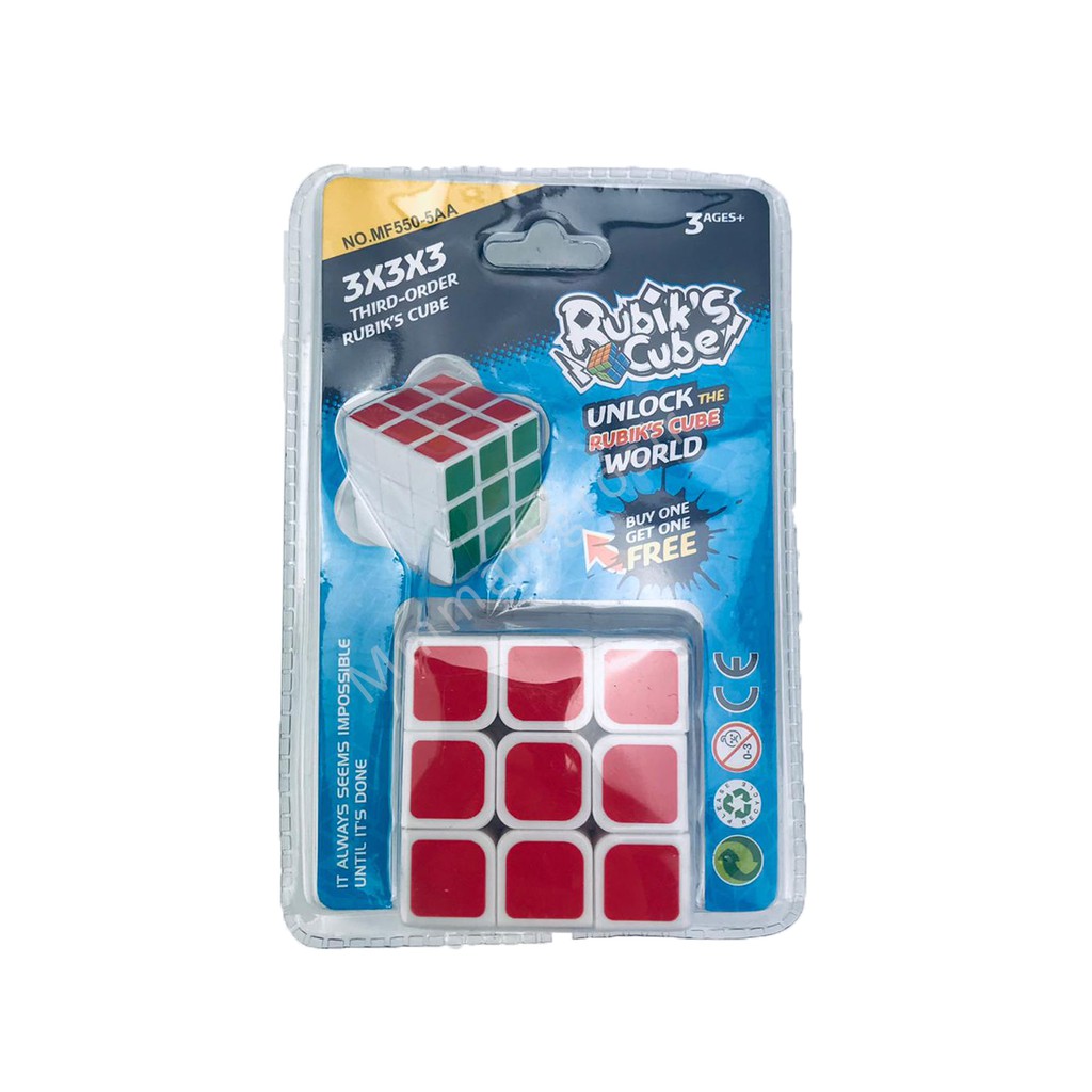 Mainan / Rubik Cube / Rubik Puzzle / 3x3 / isi 2pcs / No.MF550-5AA