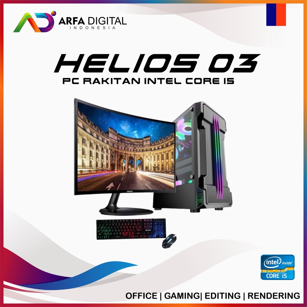 PC Gaming Editing Core i7 Ram 16GB SSD 128GB VGA 4GB DDR5 Hemat Bergaransi | FL01