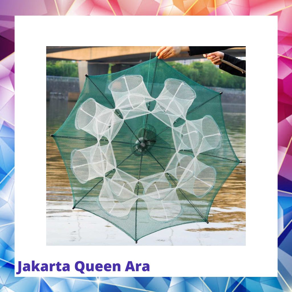 Jaring Pancing Ikan Hexagonal 8 Hole Fishing Net Trap Cage - Net00