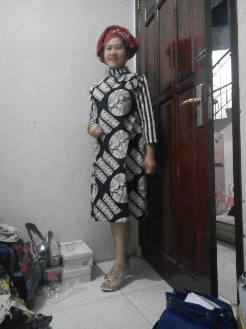 Tunic Santika Monochrome Kombi Tunik Batik Kerja Batik Kantor Seragaman Tunik Santika Monokrom