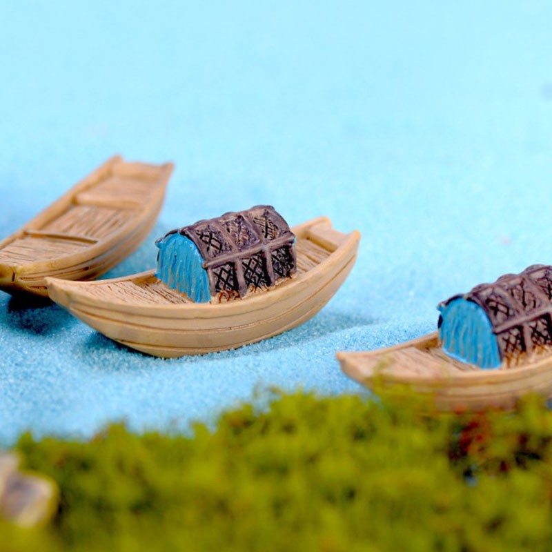 Miniatur Perahu Peti Kemas Aquascape Maket Terarrium Dioarama - MNOO08