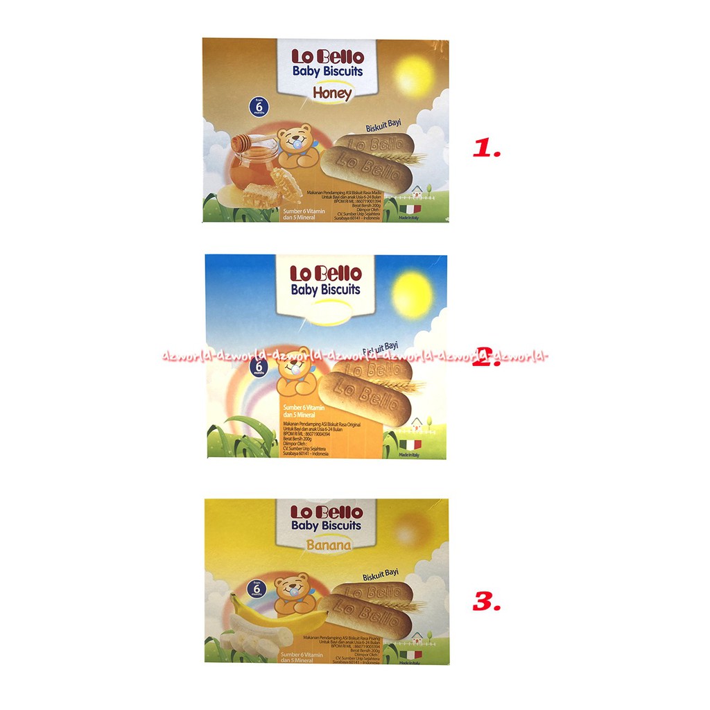 Lo Bello Baby Biscuit 200gr Biskuit Bayi 6 Bulan Lobello