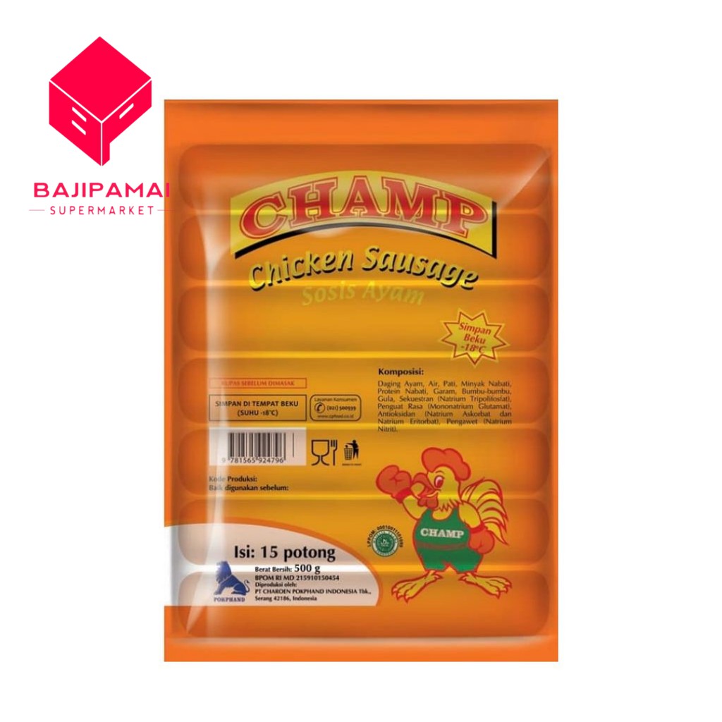 

CHAMP CHICKEN SAUSAGE 500GR