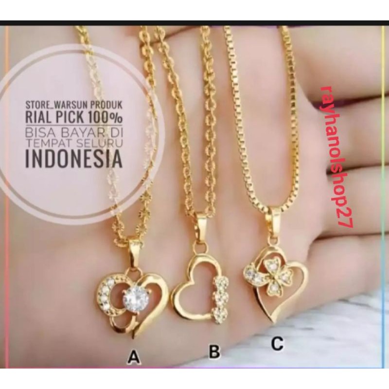 KALUNG XUPING WANITA DEWASA SEPUHAN EMAS 24K ELEGAN