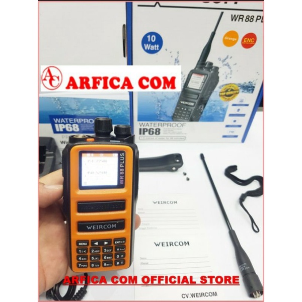 HT WEIRCOM WR 88PLUS 10WAT ORANGE ANTI AIR WR 88PLUS DUALBAND WEIRCOM WR 88PLUS