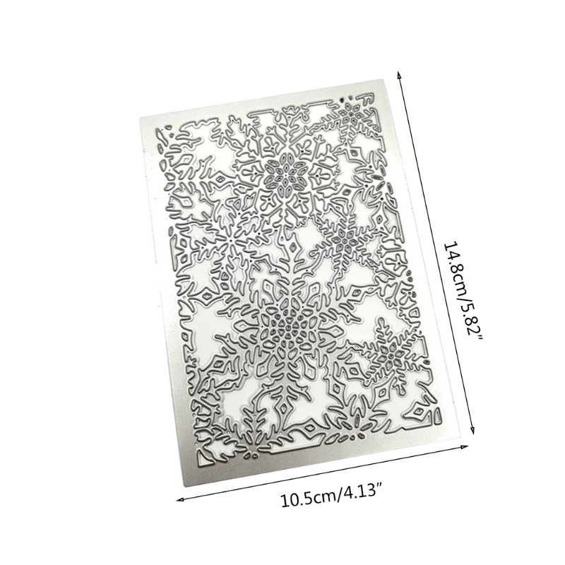 Zzz Cetakan Stensil Cutting Dies Motif Snowflake Natal Bahan Metal Untuk Scrapbook / Craft DIY