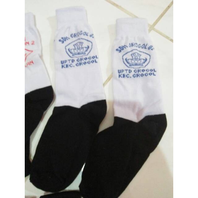 AM Promo   Kaos kaki Rajut identitas sekolah SD SMP SMA