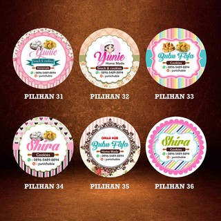 Label 5cm 50 pcs label kue  stiker  toples idul  fitri  