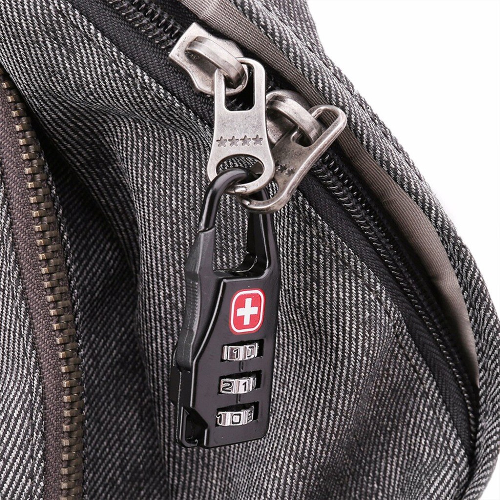 Kunci Gembok Swiss Cross - Keychain Lock - Padlock Kunci Tas Koper