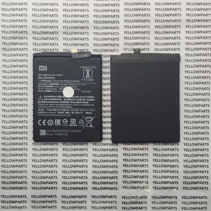 BAT BATTERY BATERAI BATRE XIAOMI REDMI 6 PRO MIA2 LITE BN47 ORIGINAL