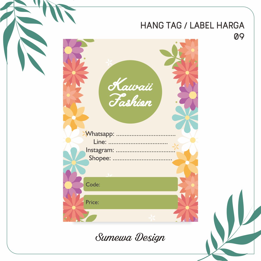 

Hang Tag / Price Tag / Label Harga / Label Baju 09