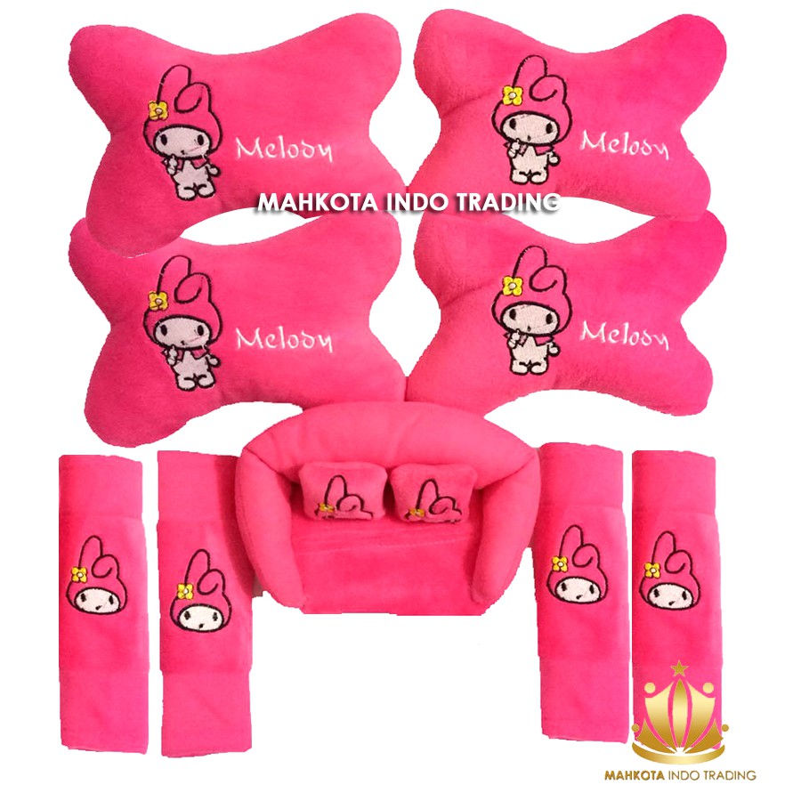 Bantal Jok Mobil MELODY Set 9 PC / Bantal Leher Mobil MELODY 9 PC PROMO MURAH