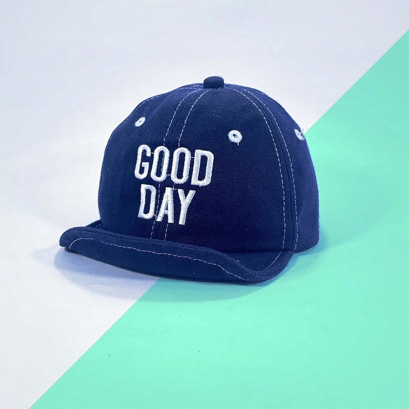 Jocoproduction - Topi Fashion Anak Bayi Baseball Lipat Bordir Good Day Unisex-GoodDayLipat Navy