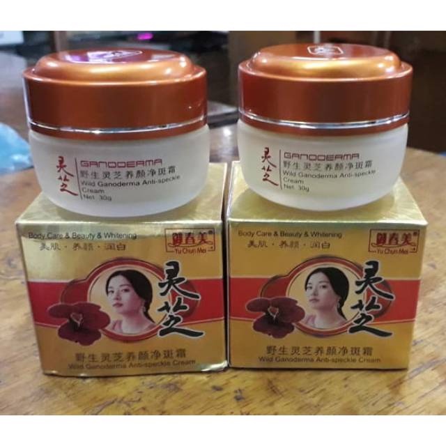 Yu Chun Mei Gold Ginseng Ganoderma Day Night Cream / Krim Siang Malam Cordyceps Rumah Cantik 354 YuChunMei Emas Gold Ginseng Ganoderma Herbal Cream Wajah Cordy