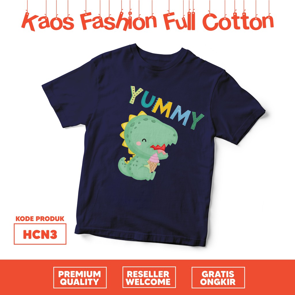 [KAOS ANAK] COOL DINO KAOS ANAK COTTON COMBED HCN