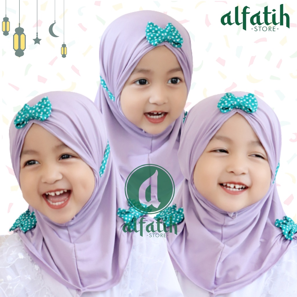 ALFATIH STORE / HIJABA ANAK CALISTA CUTE VARIASI PITA / JILBAB ANAK MURAH /HIJAB ANAK / BERGO ANAK / Kerudung Anak Jilbab Hijab Anak Bayi Perempuan / pastan baby / hijab anak / Jilbab Anak bayi Usia 0-3 Tahun Bahan Jersey Premium Nyaman Di Pakai