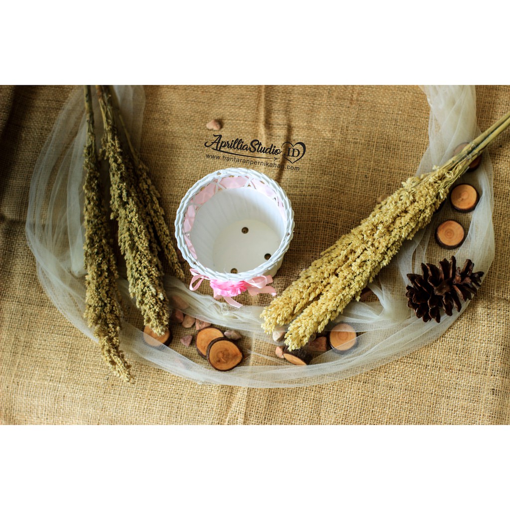 Vas Bunga | Pot Plastik Anyam Pita