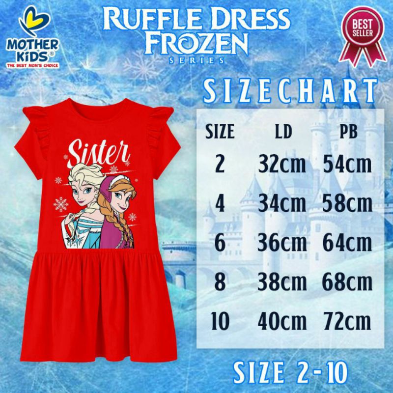 Dress frozen 2-10Th/Dress anak/Dress disney by mother kids