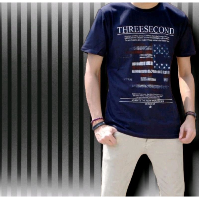 Baju Distro Kaos distro 3 Second pakaian pria