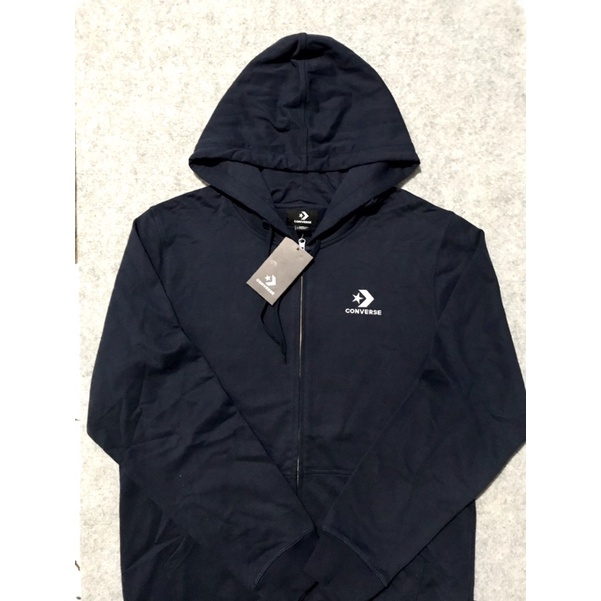 Zip Hodie / Jaket converse Chevron Logo navy original (Bordir)
