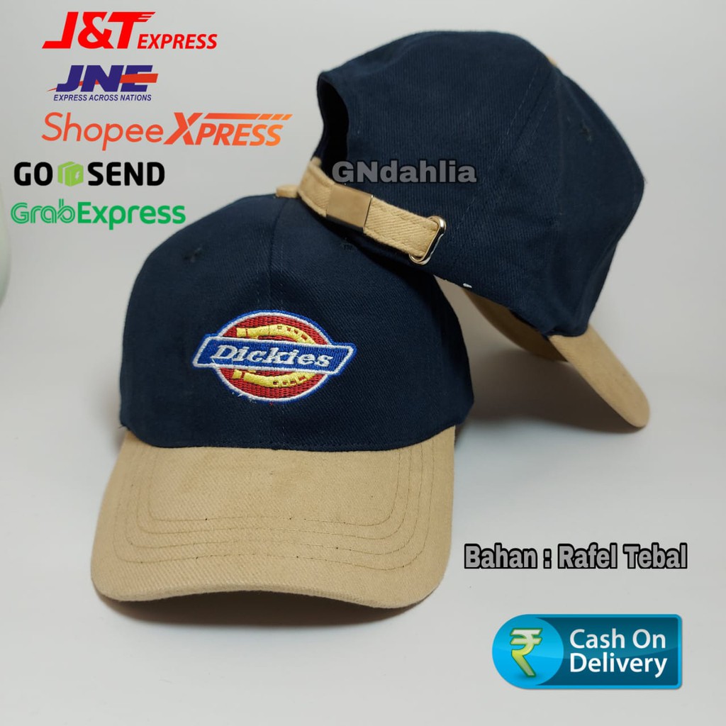 Topi Cowok Cap Dickies Topi Distro Ori Topi Pria Dickies Pria Topi Gaul Topi Kekinian Topi Cewek- Unisex