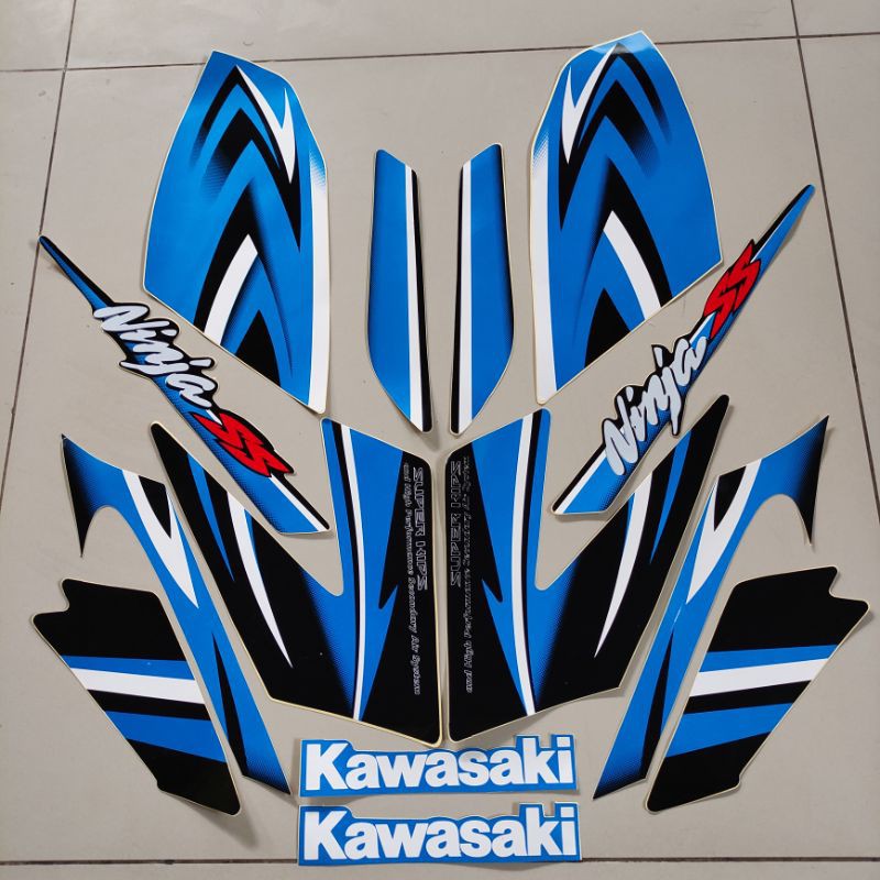 striping kawasaki ninja ss 2011 2012 biru