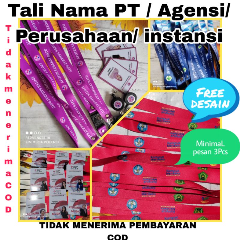 

Lanyard id card Printing/ Tali id card nama PT Intansi Perusahaan Printing