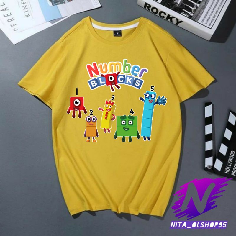 BAJU ANAK NUMBER BLOCKS kaos anak number blocks KAOS NOMBER BLOCKS