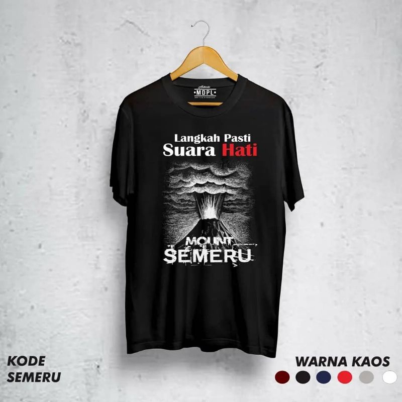 Baju Kaos Pendaki Gunung Indonesia Mount Semeru