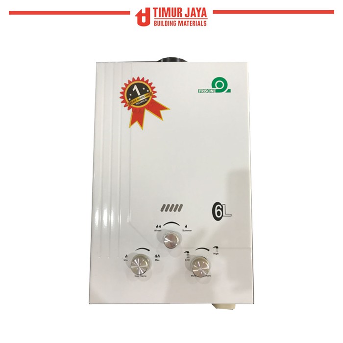 Unik Water Heater Gas Frisone 6ltr/menit low pressure terbaik