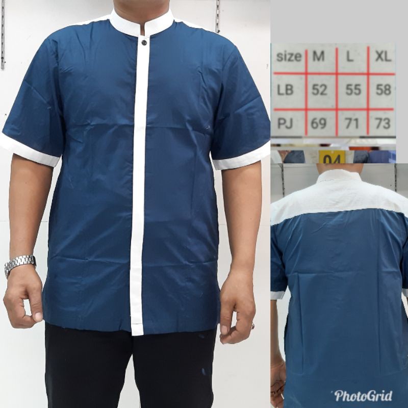 Baju Koko Pria Kemko Pakistan tangan pendek