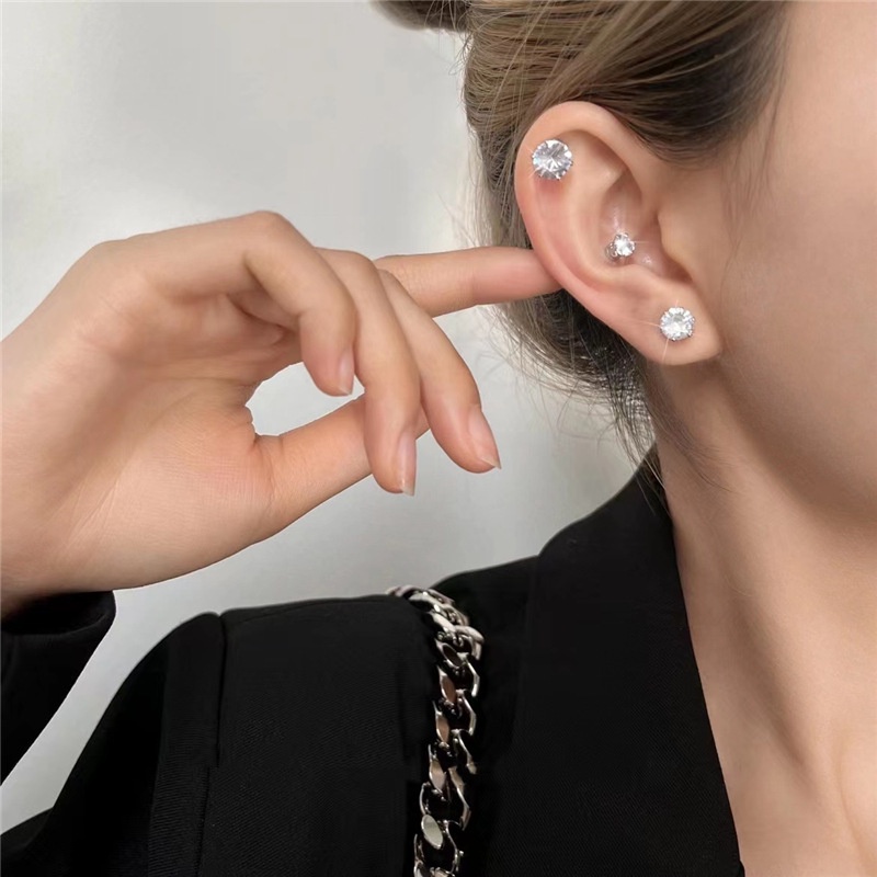 Anting Magnetik Bahan Zirconia Gaya Korea Untuk Aksesoris