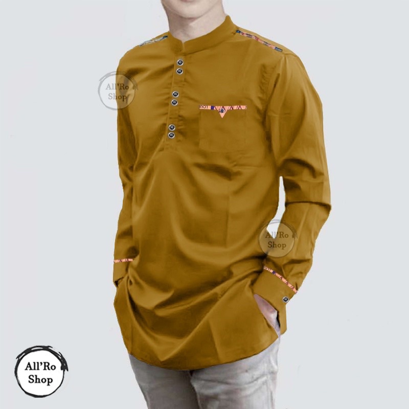 Atasan Baju Koko Muslim M L XL XXL Koko Lebaran RAJA TOJIRO Koko Lengan Panjang Koko Pria Terbaru Termurah Terlaris  ARS 23554