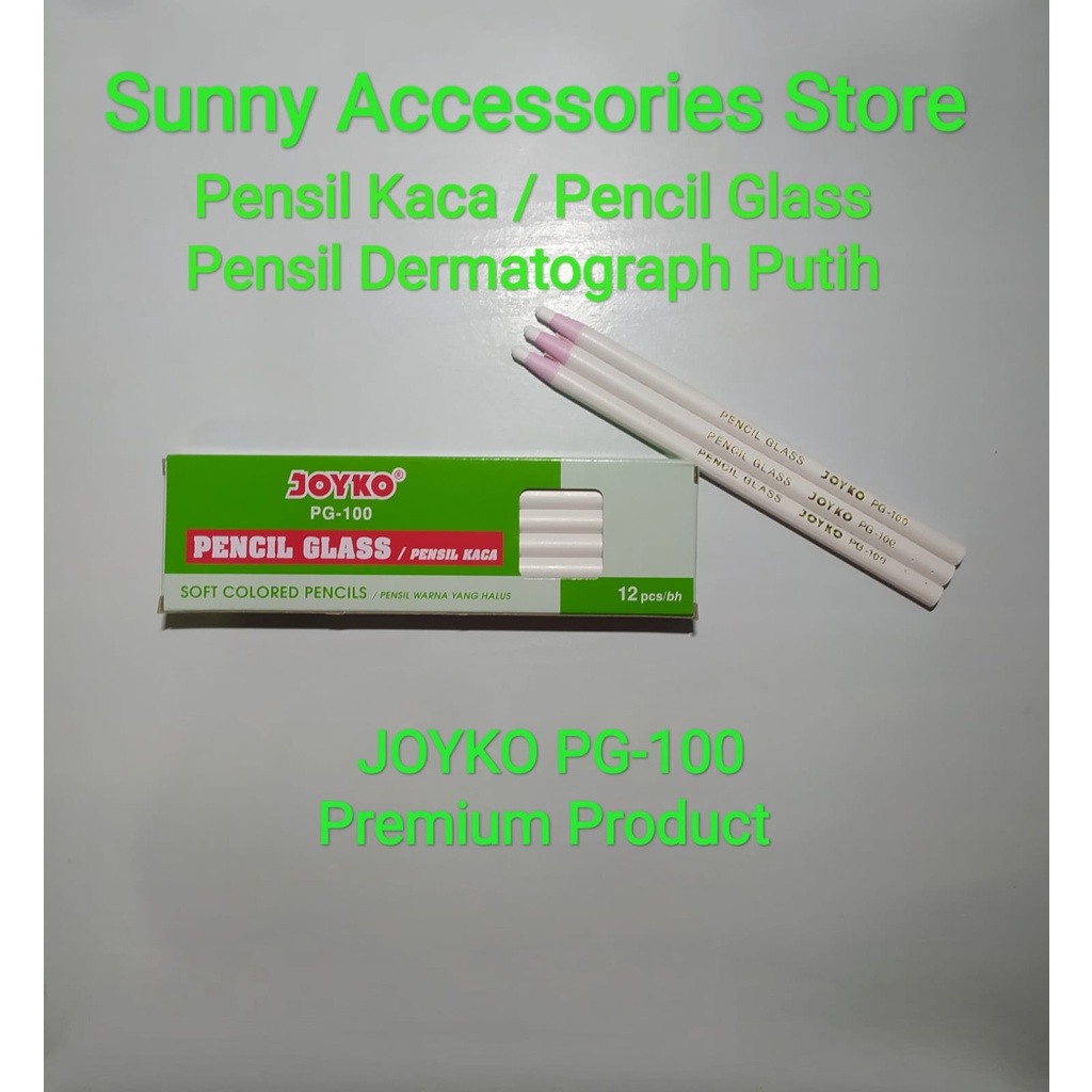 

Pensil Kaca / Pencil Glass - Pensil Dermatograph Putih JOYKO PG-100 Premium Product
