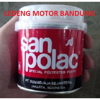 Dempul SanPolac Kecil 250gr Plus Hardener Cat Besi Kayu Plastik Body Motor Mobil