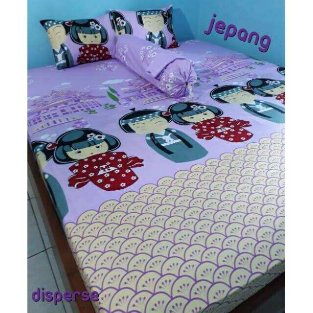 Set sprei jepang bedcover gorden pintu gorden jendela
