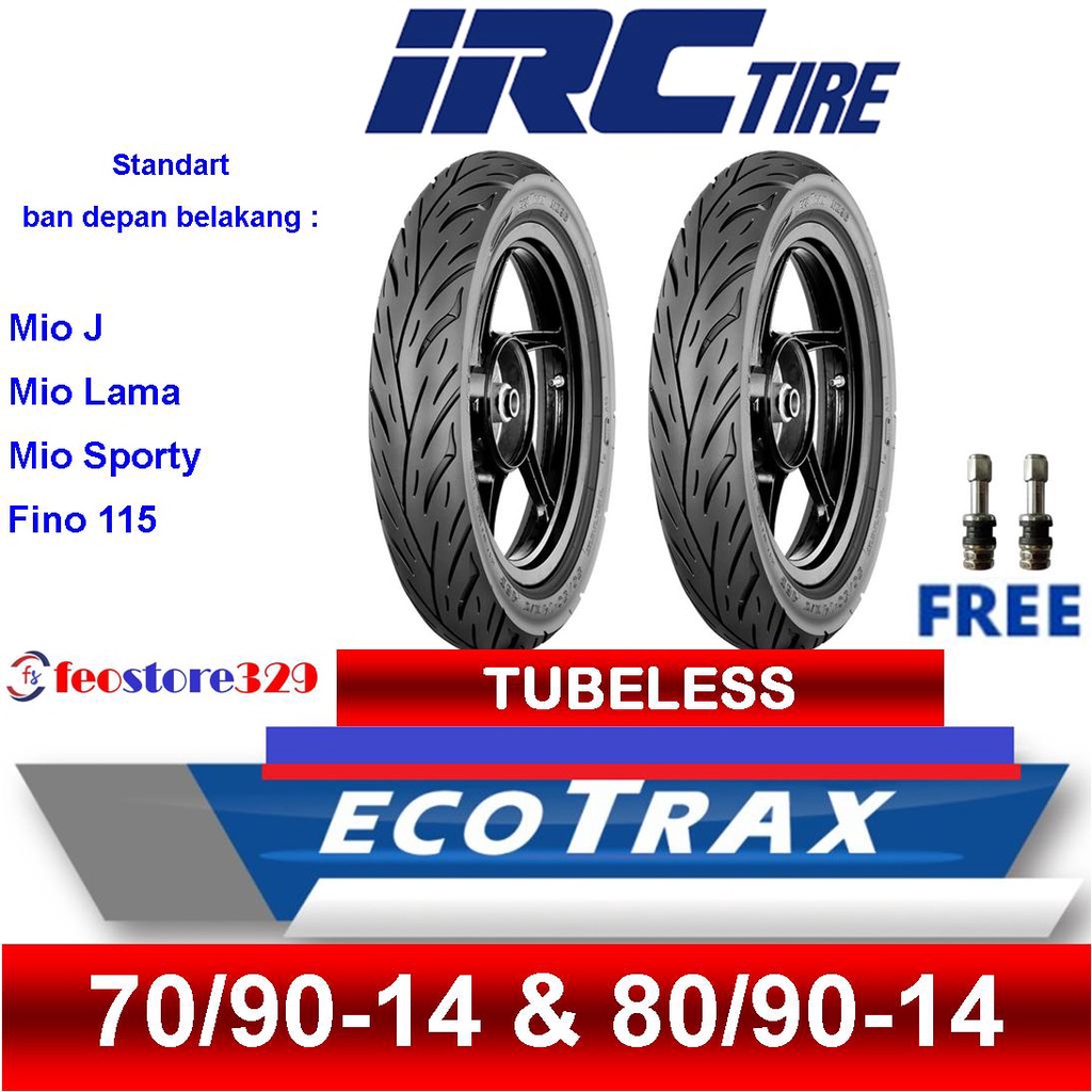 Sepasang ban motor matic tubles 70/90 14 & 80/90 14 mio lama mio sporty mio j mio lama tubeless free