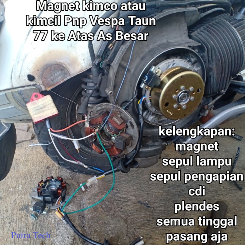 Pengapian Magnet Sanex Kimcil Kymco  Vespa As Besar Kecil Magnet Kimcil