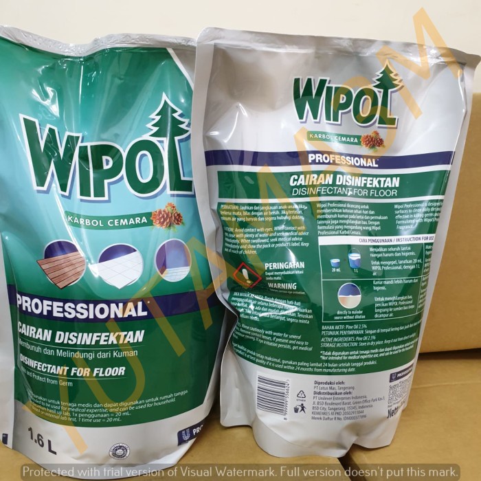 Karbol- Wipol Karbol Profesional Cairan Disinfektan Lantai Floor 1.6 Liter -Karbol.