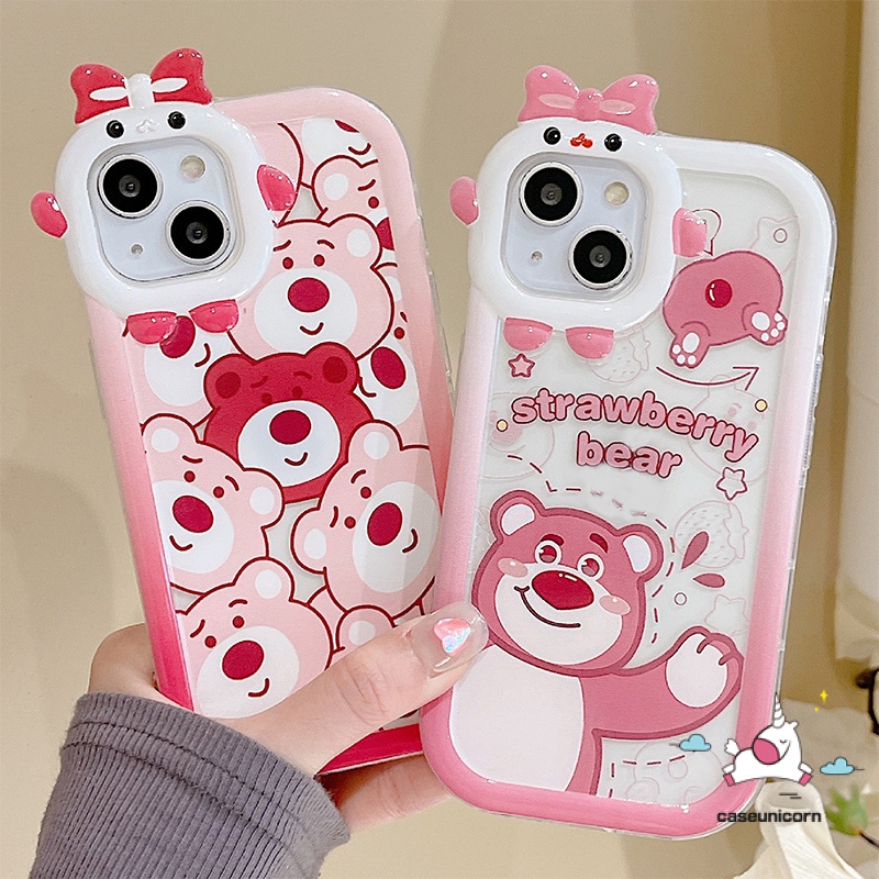 Case Beruang Strawberry Untuk Samsung A04 A50 A14 A30s A12 A32 A13 A04E A50s A22 A51 A52 A52s A31 A23 A03 A03s A02s A04s A33 A53 A73 A11 A21s A71 A53 Manyo Lensa Monster Kecil Soft Case