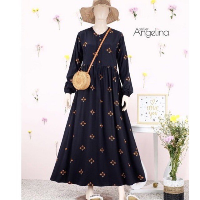 SARAH DRESS ETHNIC BLACK XL ATELIER ANGELINA